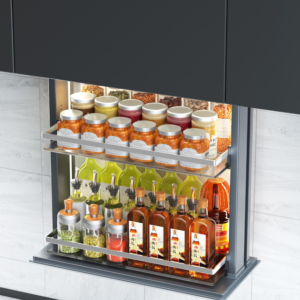 Drop Down Electric Shelves LED